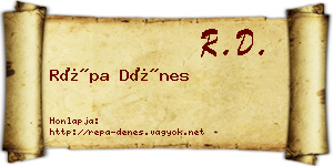 Répa Dénes névjegykártya