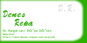 denes repa business card